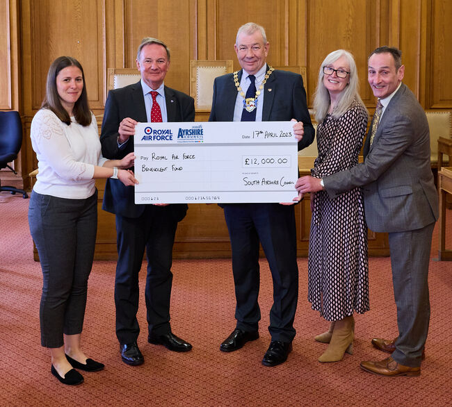 South Ayrshire Council donates £12,000 to the Fund RAF Benevolent Fund